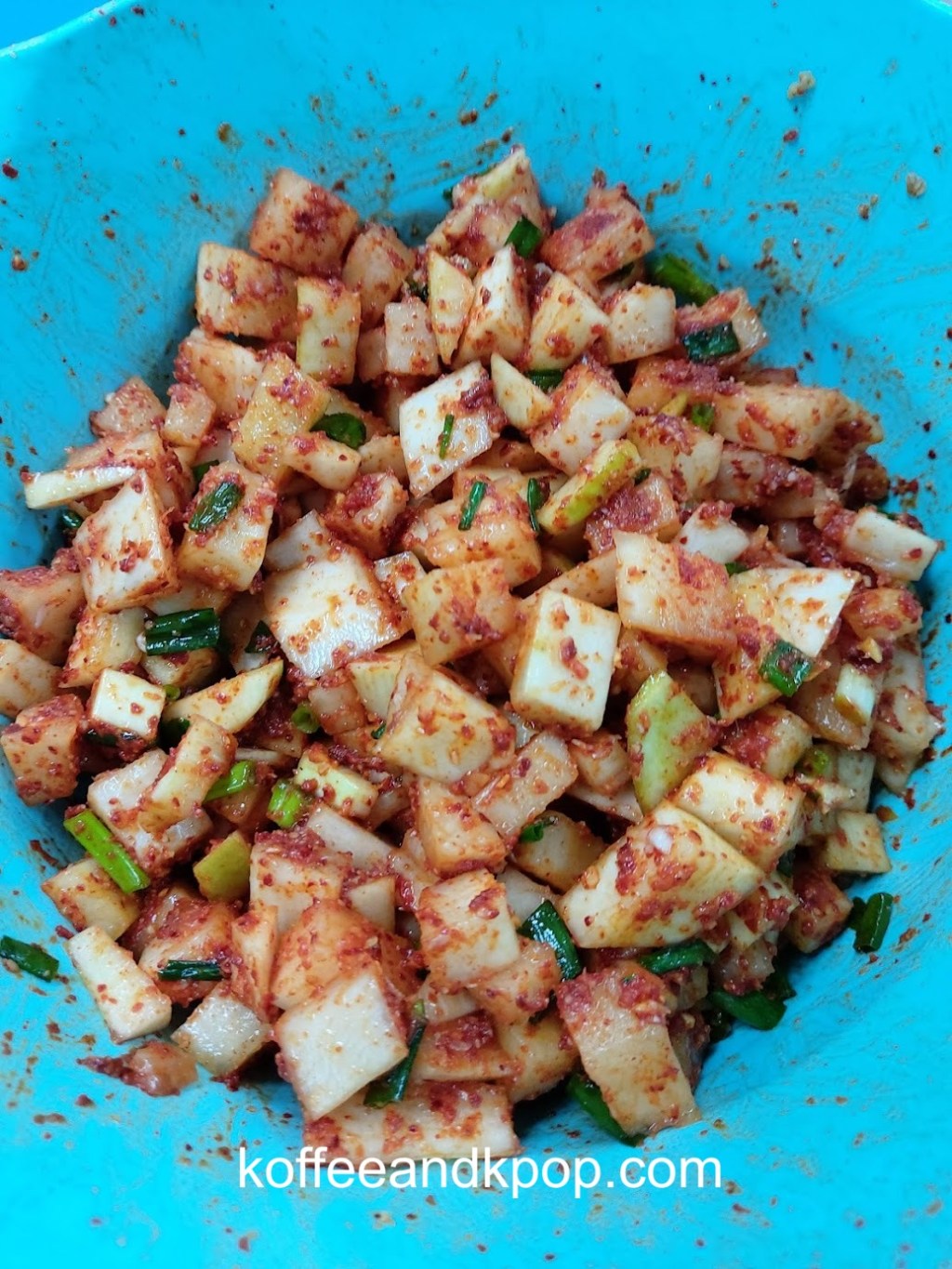 Making 깍두기, Korean Radish&nbsp;Kimchi